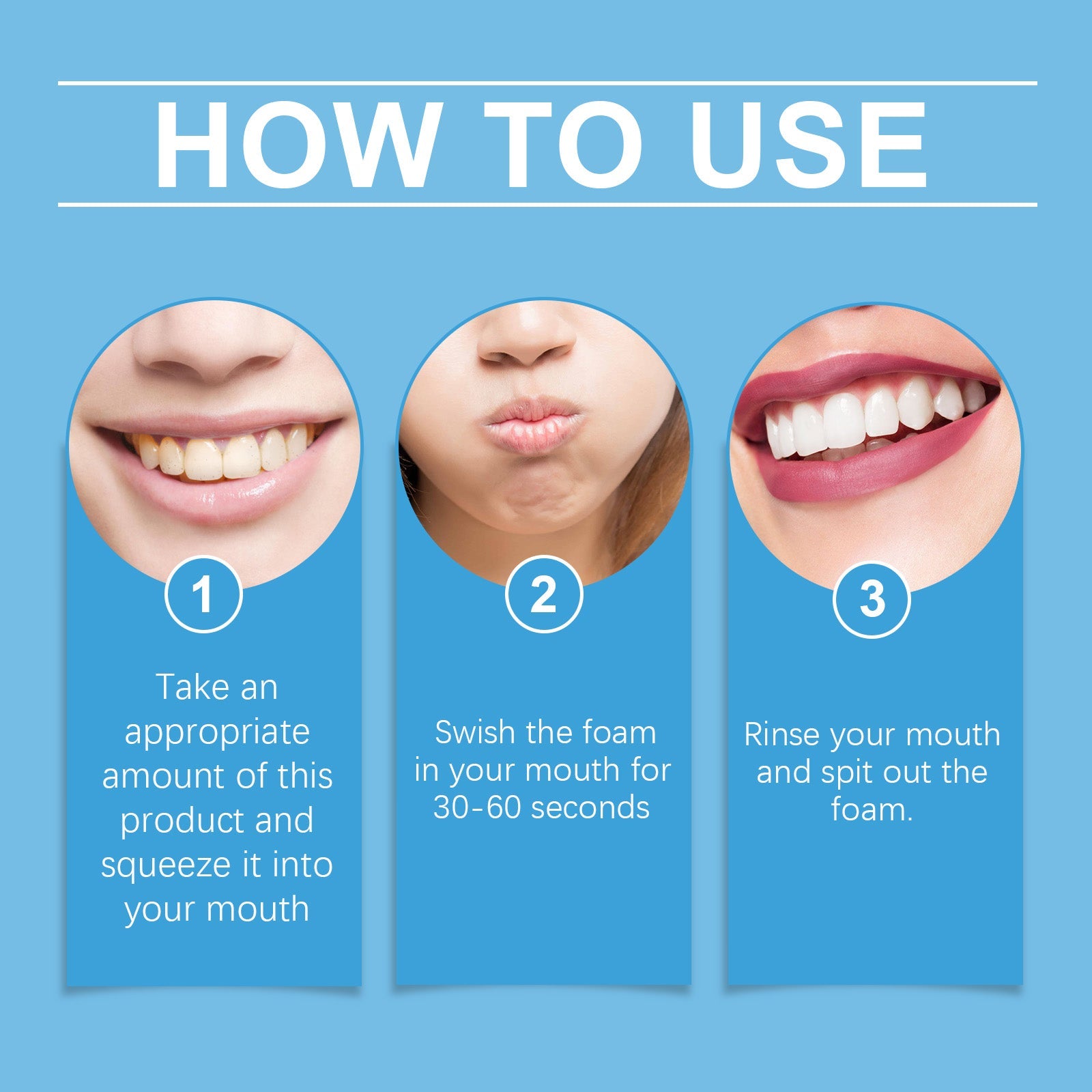 Foaming Mouthwash, Gentle Ingredients Clean Teeth Stains Remove Odors Fresh Mouthwash - Korvel