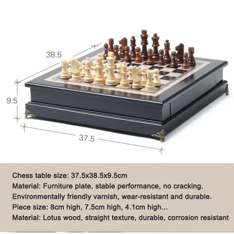 Premium Solid Wood Chess Set for Adults and Children