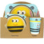 5pcs/set Children Baby Bamboo Fiber Tableware Baby Tableware Set Cartoon Animal Tableware Aet - Korvel