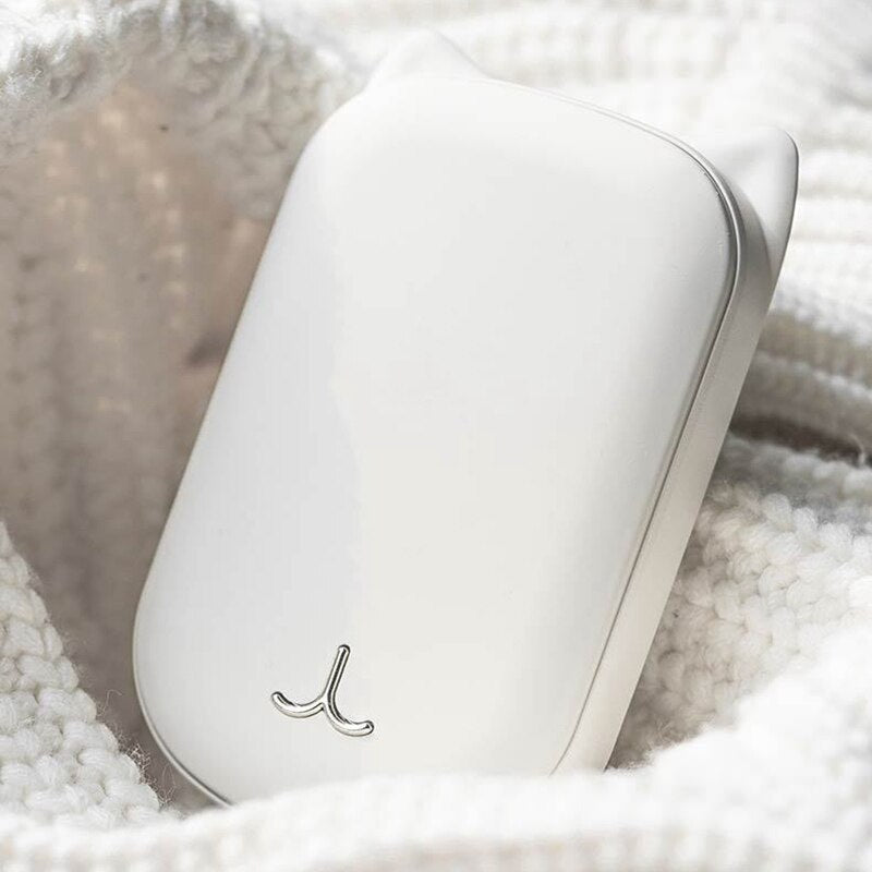 Cute USB Rechargeable Hand Warmer and 3600Ma Power Bank 5V Mini Portable Travel Handy Long-Life Pocket Hand Warmer - Korvel