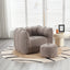 Soft Bean Bag Chair with High Resilient Foam(Chips)for living room and bedroom,Comfortable Square Lazy Sofa with Footstool - Korvel