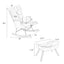 Rocking Chair with ottoman, Mid Century Fabric Rocker Chair with Wood Legs and Patchwork Linen for Livingroom Bedroom - Korvel