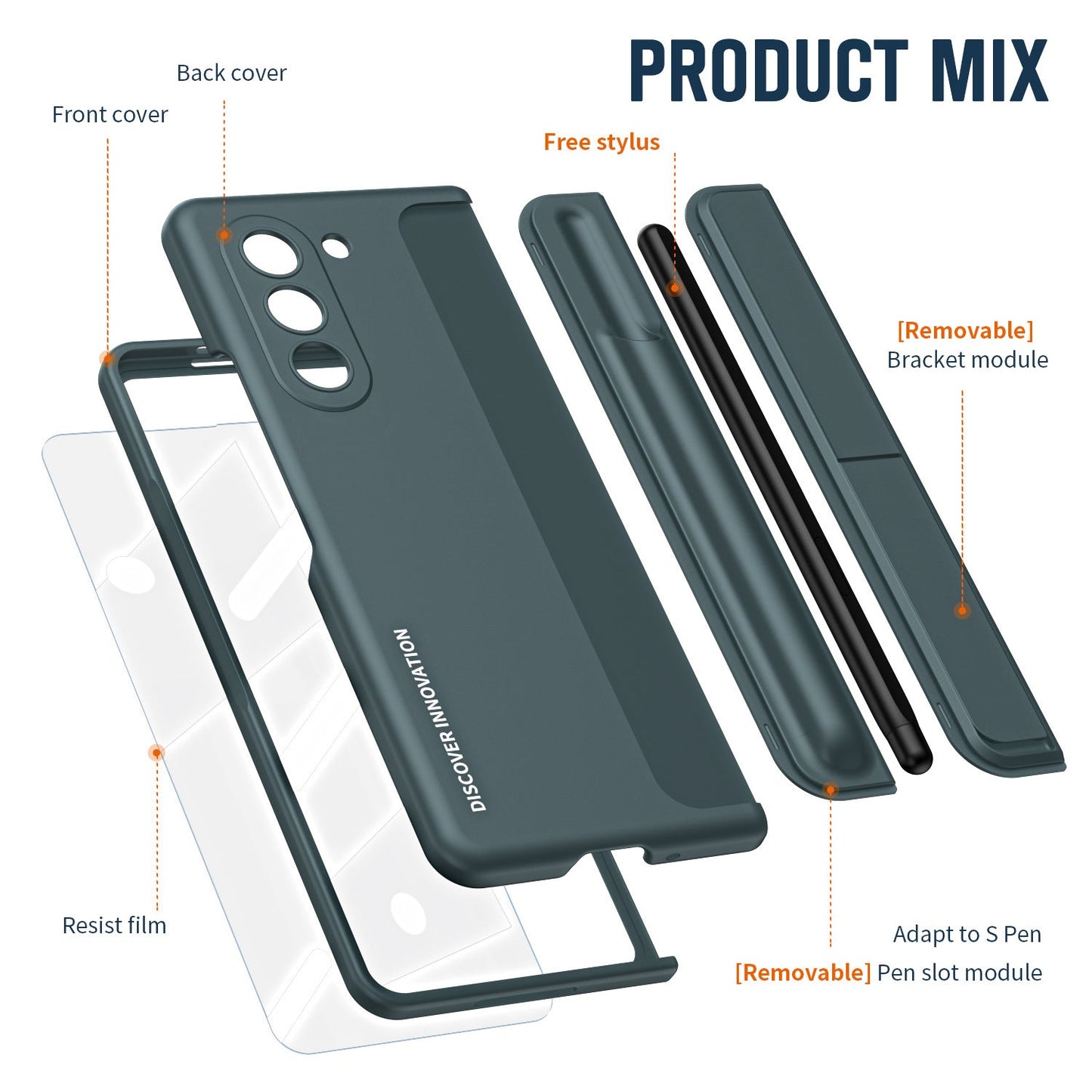 Coque Premium Samsung Z Fold 6 avec emplacement pour stylo - Protection tout-en-un