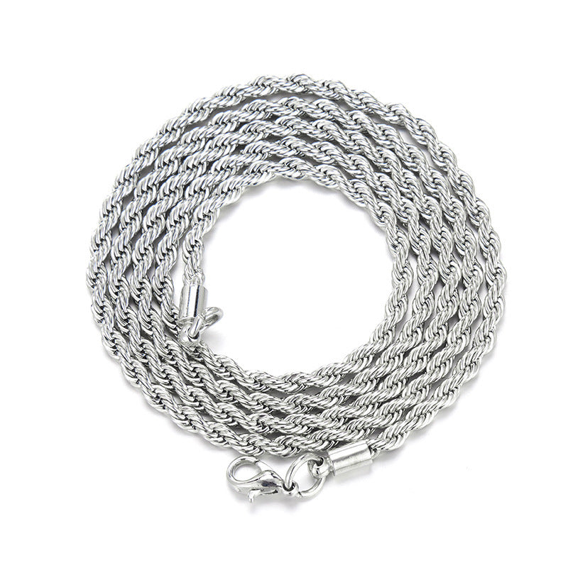 Hip Hop Grass Letter Pendant with Cuban Chain