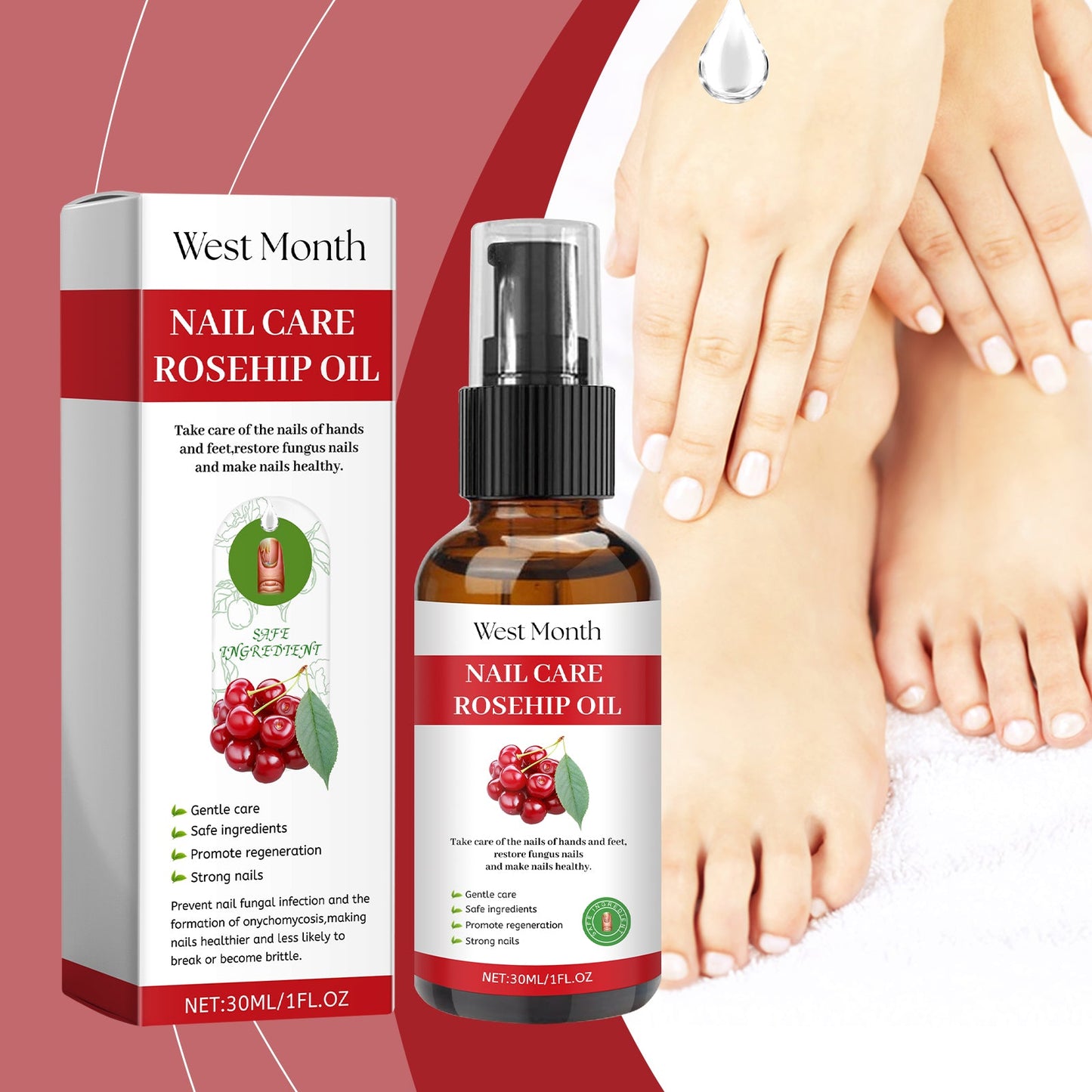 Hand, Foot And Nail Care Solution Nourishes And Moisturizes Nails And Gray Nails Repair Solution - Korvel