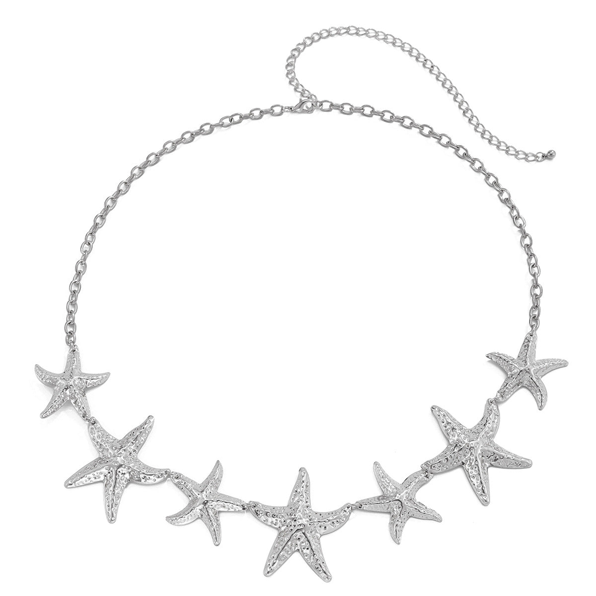 Ocean vacation style starfish waist chain body sexy beach imitation pearl flower body chain - Korvel