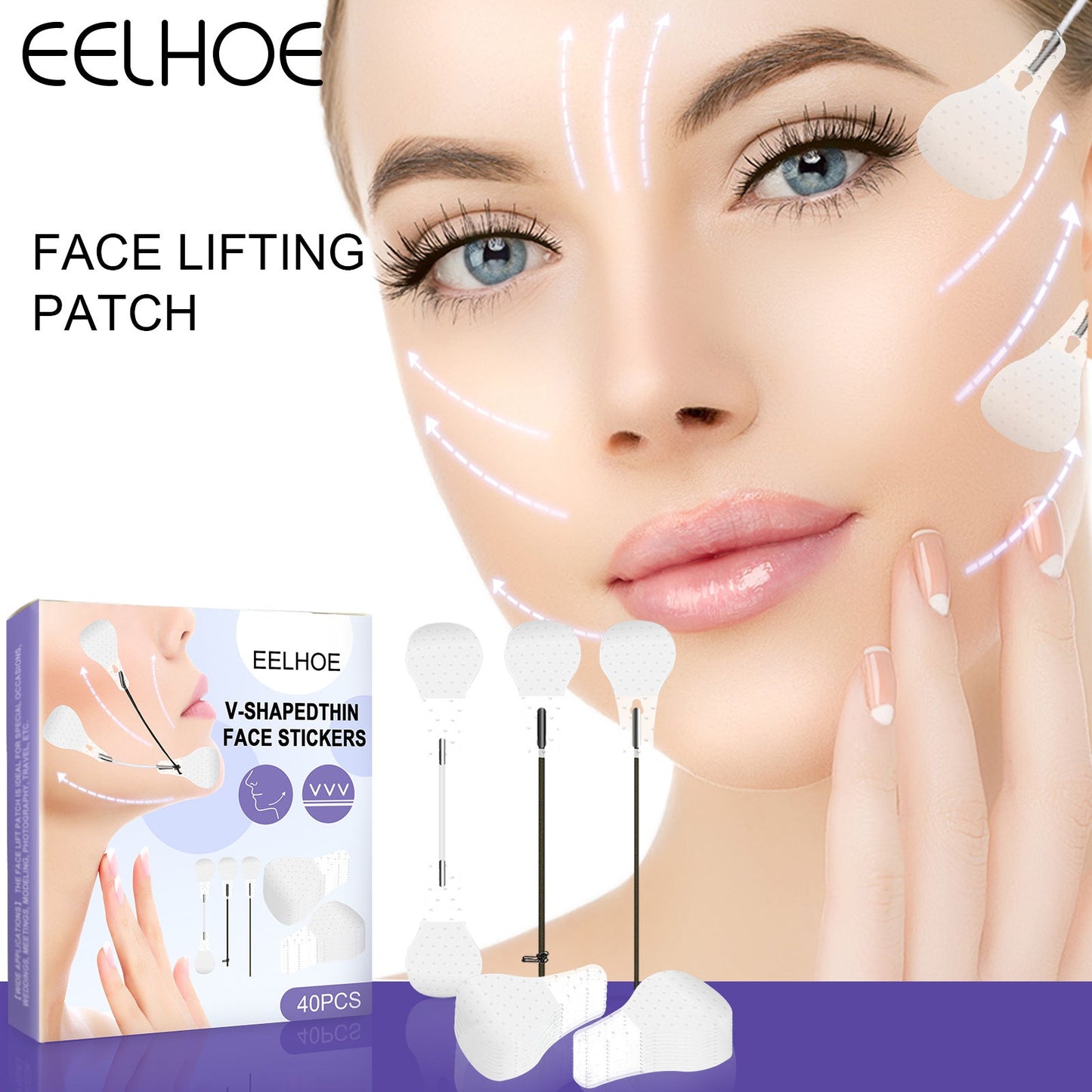 EELHOE EELHOE V Shape Thin Chin Muscle Lift To Eliminate Swelling And Shaping Patch Facial Skin Tightening And Shrinking Patch - Korvel