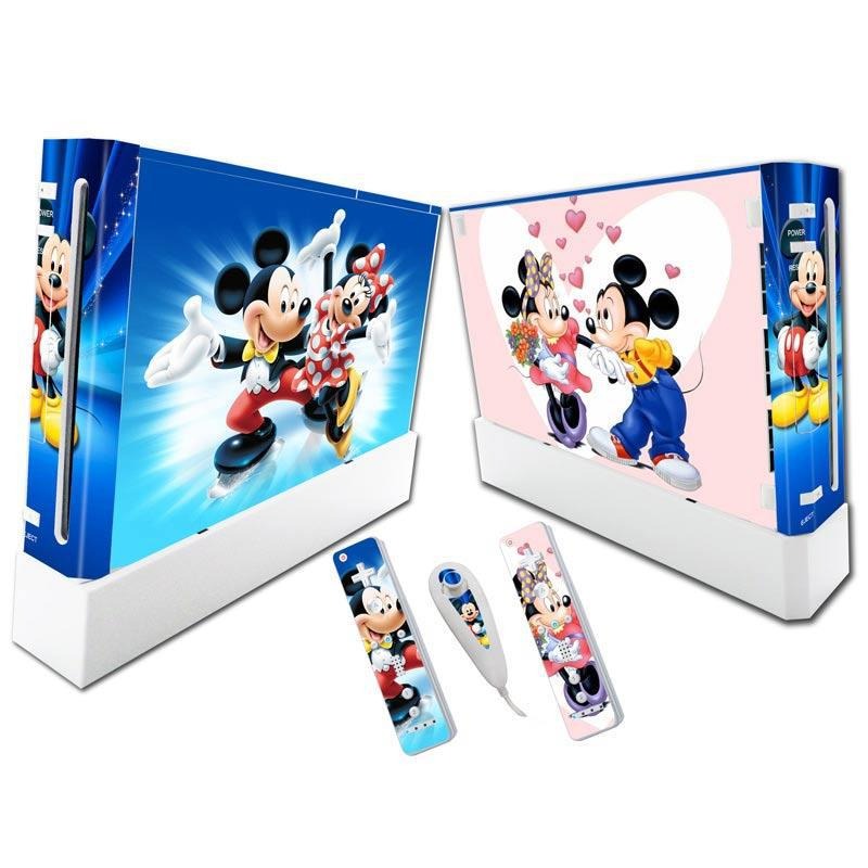 Stylish Wii Console Stickers - Hello Kitty & Pikachu Designs
