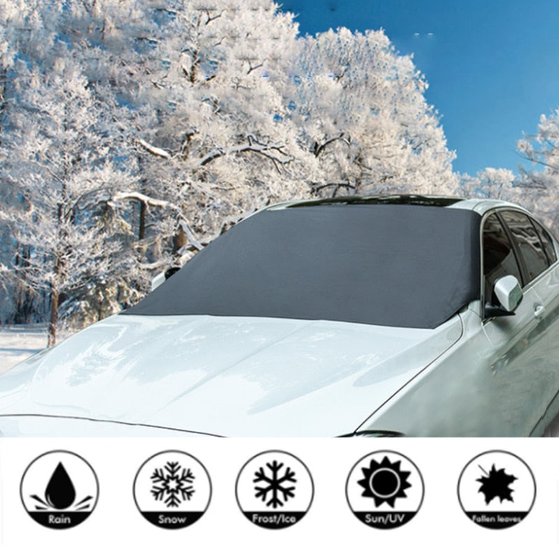 Automobile Magnetic Sunshade Cover Car Windshield Snow Sun Shade Waterproof Protector Cover Car Front Windscreen Cover - Korvel