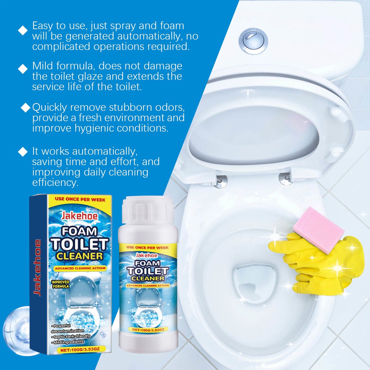Premium Foam Toilet Cleaner for Effective Stain Removal