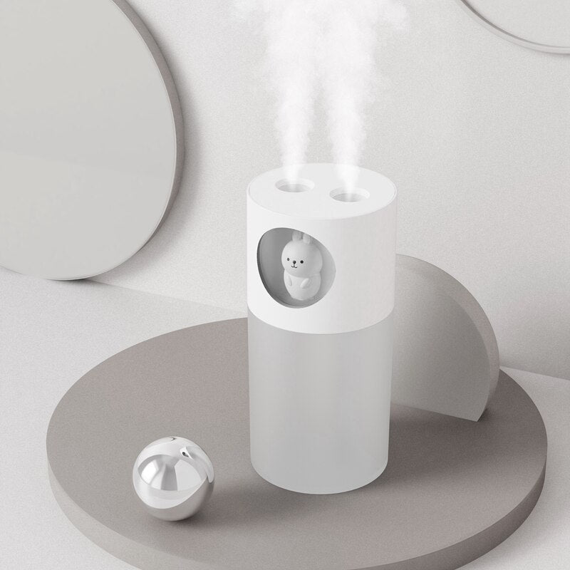 Cute Pet Double Spray Humidifier with Night Light