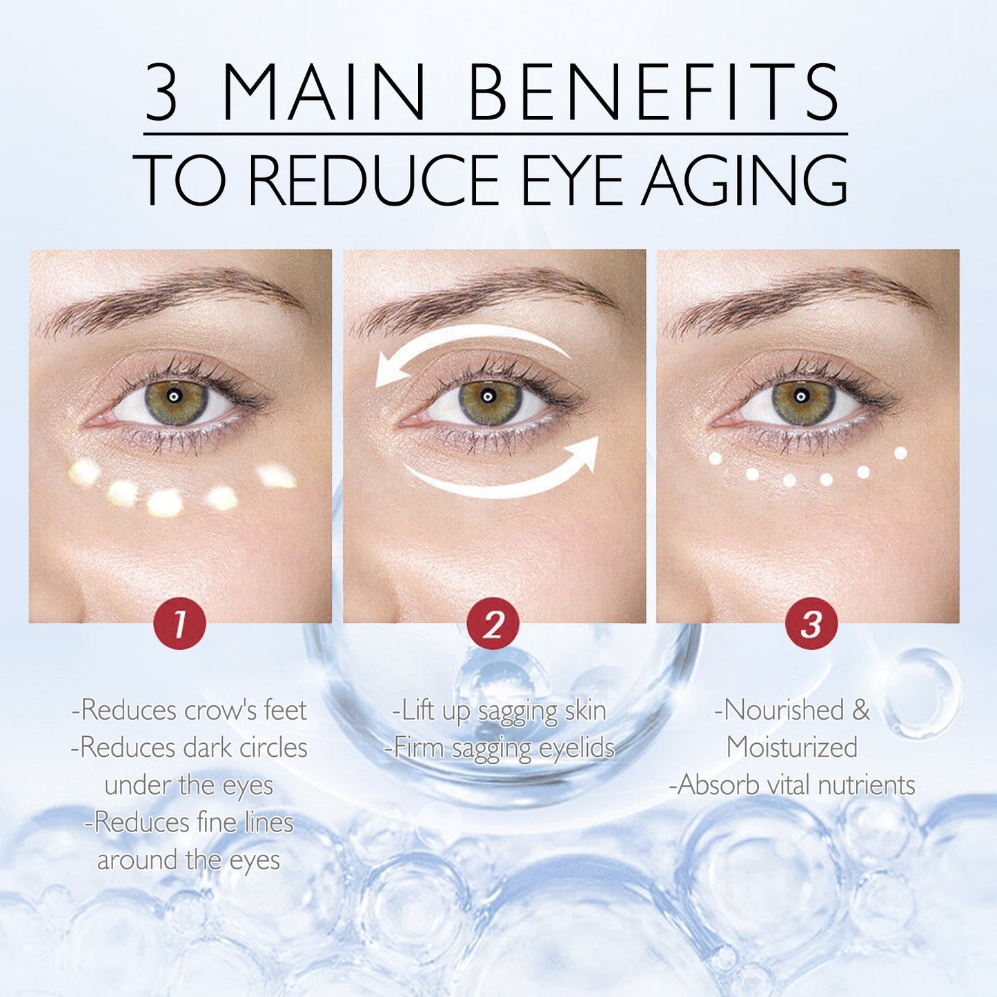 Niacinamide Eye Cream Gel, Reduces Fine Lines And Dark Circles Hydrating And Firming Eye Cream - Korvel