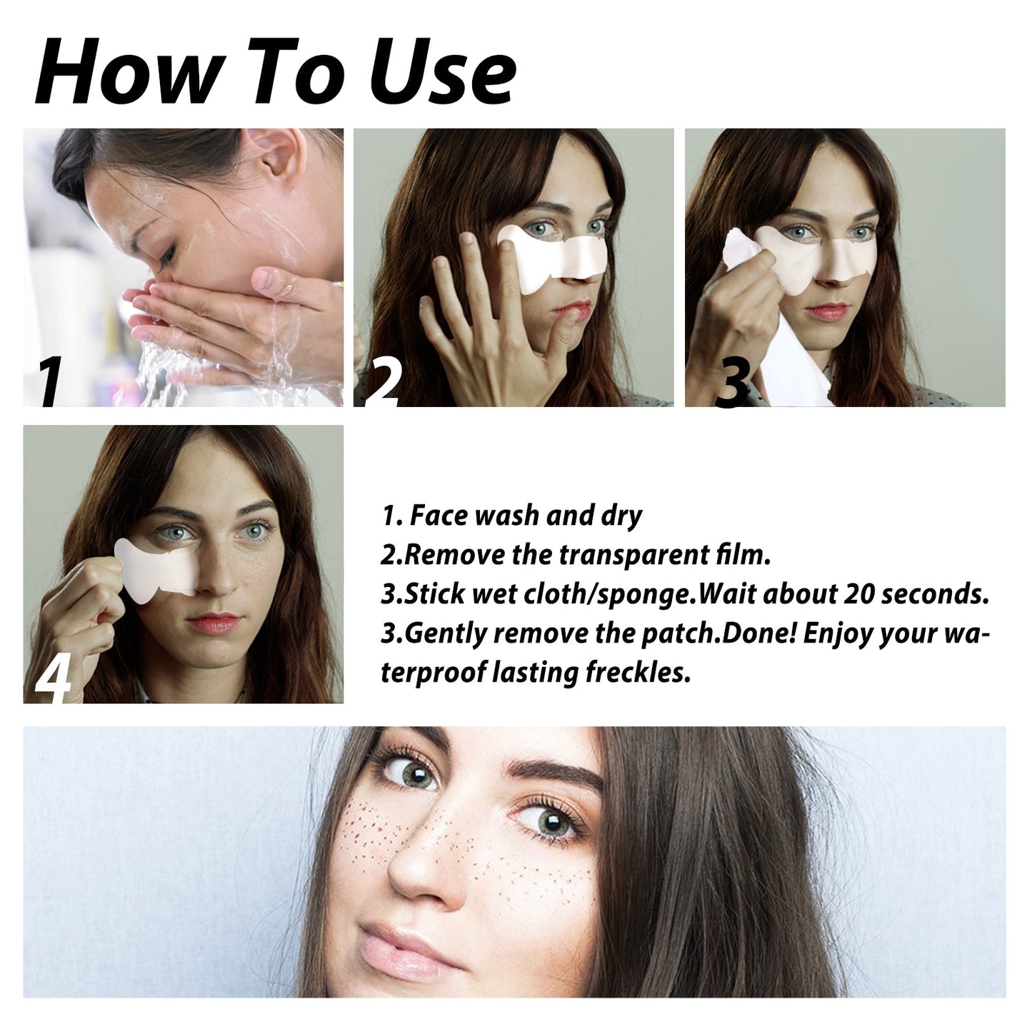 Freckles Tattoo Sticker - Waterproof & Long-Lasting Makeup