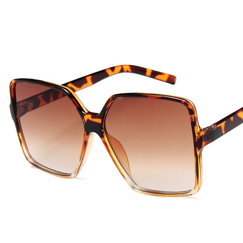 Higody Fashion Women Oversize Sunglasses Gradient Plastic Brand Designer Female Sun Glasses UV400 lentes - Korvel