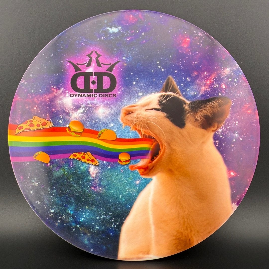 Fuzion Justice - DyeMax - Space Kitty Rainbow Disc Golf Disc
