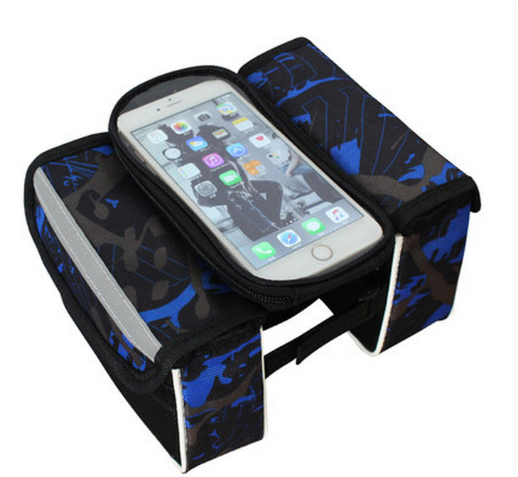 Bicycle Bag Mountain Bike Front Beam Bag Touch Screen Mobile Phone Bag Big Saddle Bag Frame Tube Bag Riding Equipment - Korvel