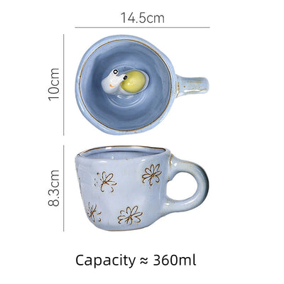 Mug en céramique animale 3D créatif pour les amateurs de café