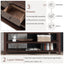 Retro Design Console Table with Two Open Shelves, Pine Solid Wood Frame and Legs for Living Room (Espresso) - Korvel