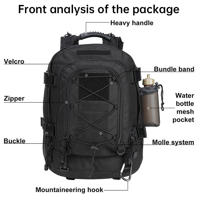 65L Men's Tactical Backpack for Outdoor Adventures