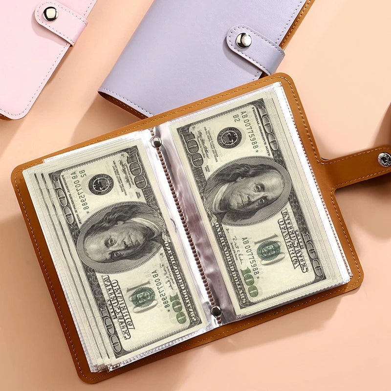 Versatile 100 - envelope savings book. Doubles as banknote album, money - saving organizer & photocard holder. Great for managin - Korvel