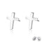 S925 sterling silver earrings fashionable earrings for women smooth cross earrings - Korvel