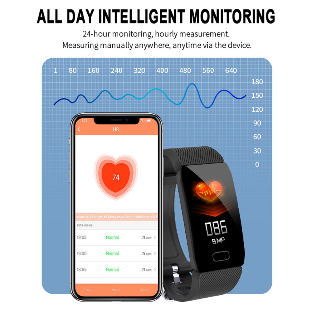 Bracelet Intelligent Premium avec Affichage Météo et Suivi d'Activité