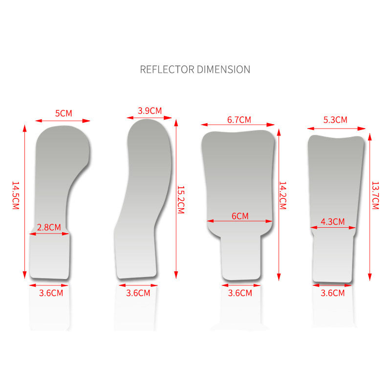 Dental Lighted Anti-Fog Mirror Set Stainless Steel Mirror Orthodontic Photo Instrument With Lighted Mirror Handle - Korvel