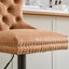Vintage PU rotating bar stool, seat height adjustable from 25-33 inches, modern bar stool (orange, 2-piece set) - Korvel