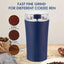 Electric Coffee Bean Grinder Multifunctional with One-Press Control Food Processor Blender for Espresso Nuts Grains Easy Clean - Korvel