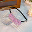 Handmade rice bead tassel flower side hair hoop for women - Korvel