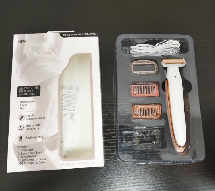 Rasoir Électrique Rechargeable pour Épilation Douce