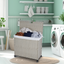 Premium Laundry Hamper with Lid and Wheels - 160L Grey