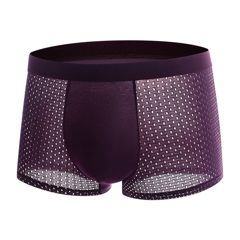 Premium Ice Silk Mesh Boxer Briefs for Men