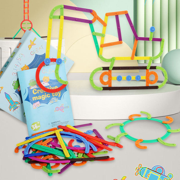 Children's puzzle puzzle puzzle DIY versatile and creative building block set puzzle toys - Korvel