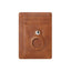 AirTag multi-card slot Apple tracker anti-lost protective cover card bag anti-theft brush Crazy Horse PU leather RFID bag - Korvel