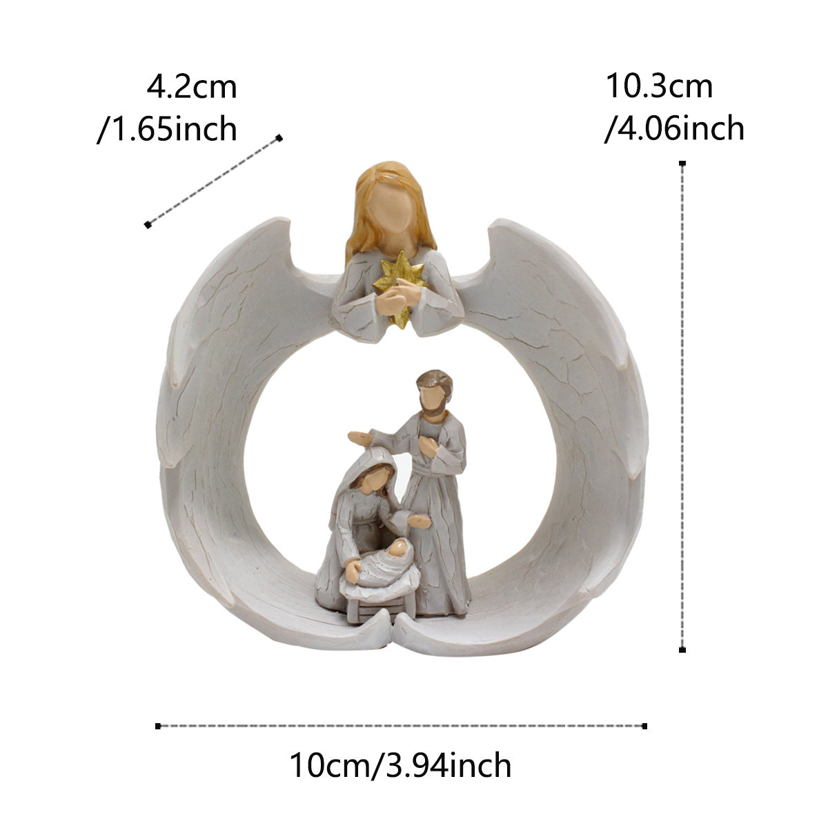 Nordic Creative Angel Family Sculpture Decoration Home Living Room Bookcase Decoration Crafts Resin Statue Ornament - Korvel