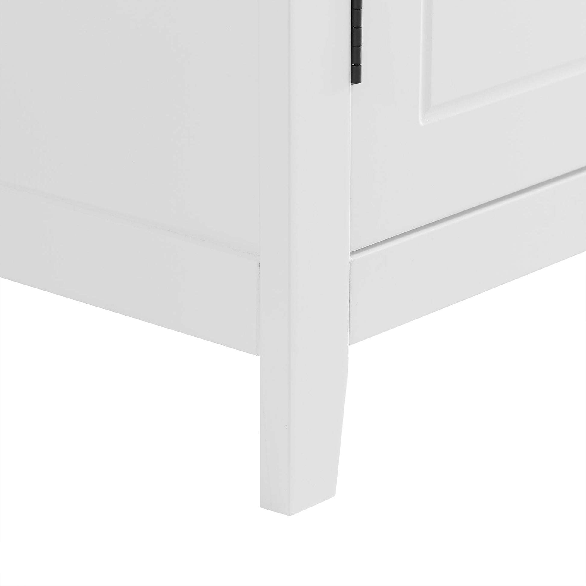 Bathroom floor storage cabinet, bathroom storage unit, 4-door independent cabinet, adjustable shelf, adaptive shelf, white - Korvel