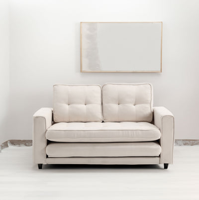3-Fold Convertible Futon Sofa Bed - Dark Gray, Light Gray & Beige