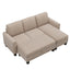 [New]81" Reversible Sectional Couch with Storage Chaise L-Shaped Sofa for Apartment Sectional Set Warm Grey - Korvel