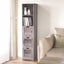 Armoire de salle de bain grise élégante avec 3 tiroirs et 2 étagères