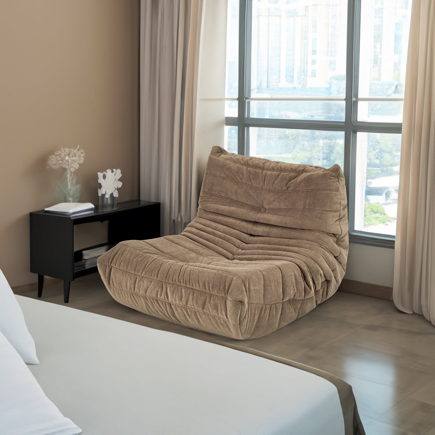 Fauteuil en forme de haricot en mousse à mémoire de forme premium pour adultes