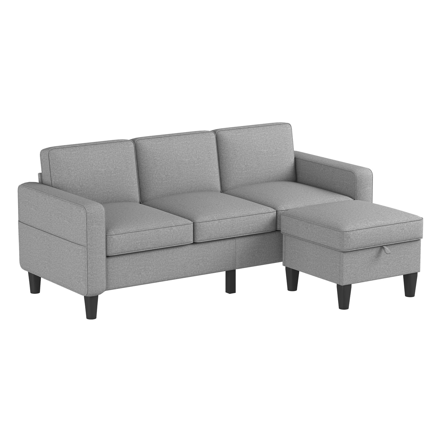 light grey Sofas for families, apartments, dorms, bonus rooms, compact Spaces with lounge lounges L-shaped design for the chaise - Korvel