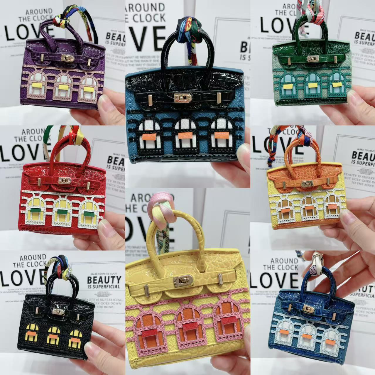 Small house bag mini window pendant headphone bag lipstick car key backpack backpack decoration - Korvel