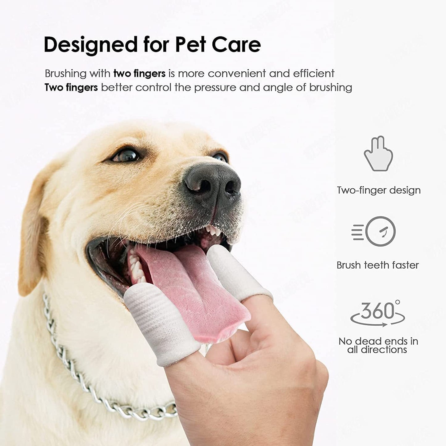 Pet Finger Toothbrush for Dogs and Cats Oral Care Tool Small Cat Finger Toothbrush Grooming Supplies - Korvel
