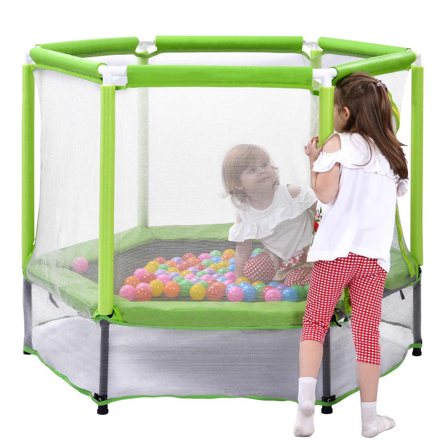 Trampolín para Niños de 55'' con Red de Seguridad - Diversión Interior/Exterior