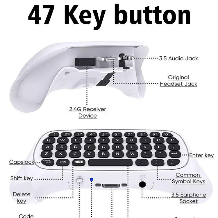Suitable for Xbox One series game controllers wireless keyboard Xbox Series S/X input keyboard with joystick - Korvel