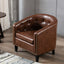 PU Leather Tufted Barrel ChairTub Chair for Living Room Bedroom Club Chairs - Korvel