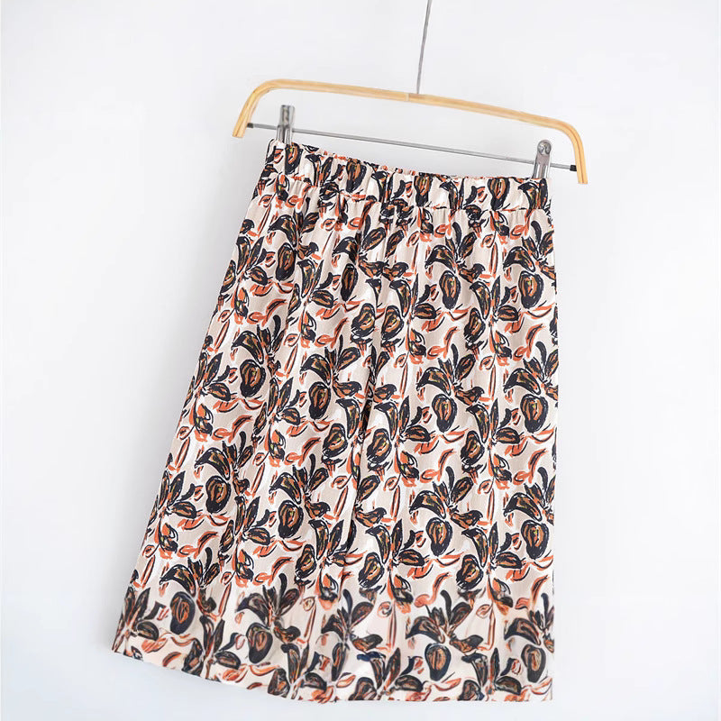 Elegant Strapless Top with Floral Print and Wide-Leg Pants Set - Korvel