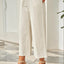 Drawstring Paperbag Waist Wide Leg Pants - Korvel