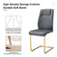 Premium Faux Leather Cushioned Dining Chairs with Metal Legs